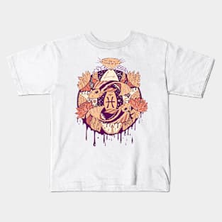 Peach Mystic Pisces Motion Kids T-Shirt